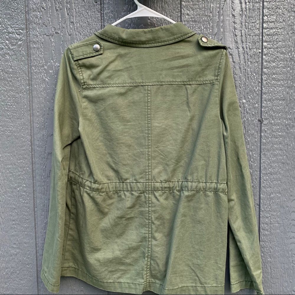Rubbish Green 3 Pocket Drawstring Utility Jacket - Picture 6 of 8